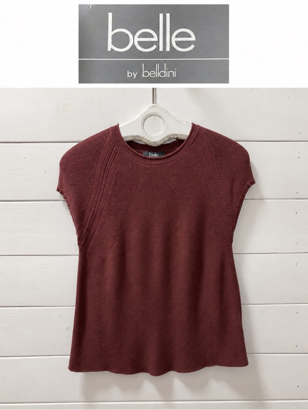 Belle by Belldini Rose-Red Knit Top – Size S